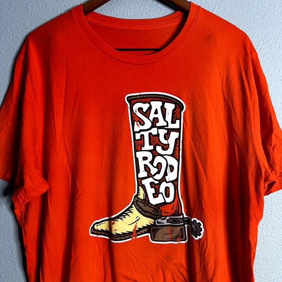 Salty Rodeo Red Guz Tee Unisex‎ 2XL Western Culture Quality T-Shirt Ranch Wear - Picture 3 of 10